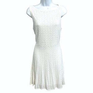Nicole Miller New York, white eyelet sheath dress, size 8